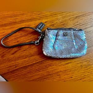 Coach sequin wristlet wallet